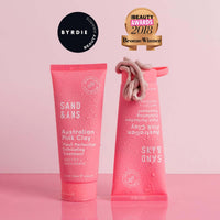 Sand & Sky Australian Pink Clay Exfoliating Face Scrub with AHA & Pearl Powder - Gentle Physical & Chemical Exfoliant for Smooth Skin, Reduces Texture