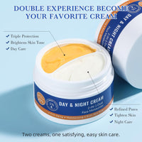 AOPEIBOTO Day & Night Face Cream, 20% Vitamin C Day Cream and 1% Retinol Night Renewal, 2-In-1 Dual Face Moisturizer for Women, Men 3.53oz/100g