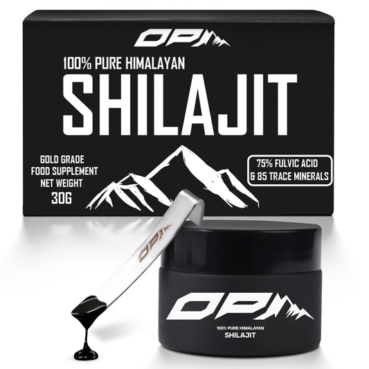 OP Health Himalayan Shilajit Resin – 100% Pure & Natural – 75%+ Fulvic Acid, Gold Grade, Lab Tested – Energy, Immunity, Skin & Bone Support – Ethically Sourced Small Batch – 30g