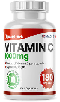 Nutri-Ark Vitamin C 1000mg 180 Capsules Suitable for Vegetarians & Vegans