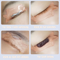 Lomansa Lash Lift Pads, Lash Lift Shields, Only for Perming Step1, Ultra Thin and Sticky, Multiple Uses as Eye Patches or Lash Lift Ribbon for Salon(Orange)