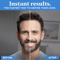 Just For Men 1-Day Beard and Brow Colour Brush, For Instant 1-Step Grey Coverage, Brush-In, Wash-Out, For A Thicker Well-Defined Look, Dark Brown