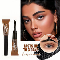 ShunJian Tat/too Eye Brow Peel Off,Peel Off Eyebrow Gel Tint,Semi-Permanent Colour Eyebrow Dye,Eye Brow Glue,Brow Gel,Waterproof & Long-Lasting,Dual-Head Design,Suitable for Everyone(02# Espresso)