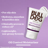 Bulldog Skincare for Men Bulldog Skincare Oil Control Face Moisturiser for Men, Lightweight Moisturiser for Oily Skin Enriched With Witch Hazel, 100ml