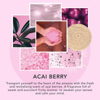 Sunday Rain Luxury Nourishing Bath Crystals, Vegan & Cruelty-Free with Vitamin Rich Acai Berry Extract & Natural Sea Salts, 500g