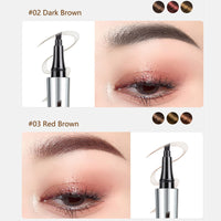 MEITREND Eyebrow Pencil - Waterproof Tattoo Brow Pen With Fork Tip Long-Lasting Brow Tint For Revolution Makeup Rapid Natural Brow for Beginners (#03 RED BROWN)