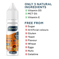 PROHEALTH Certified Preservative-Free Vegan Vitamin D3 Drops for Infants & Children - Sugar-Free, All-Natural, NHS Approved (2-Month Supply)