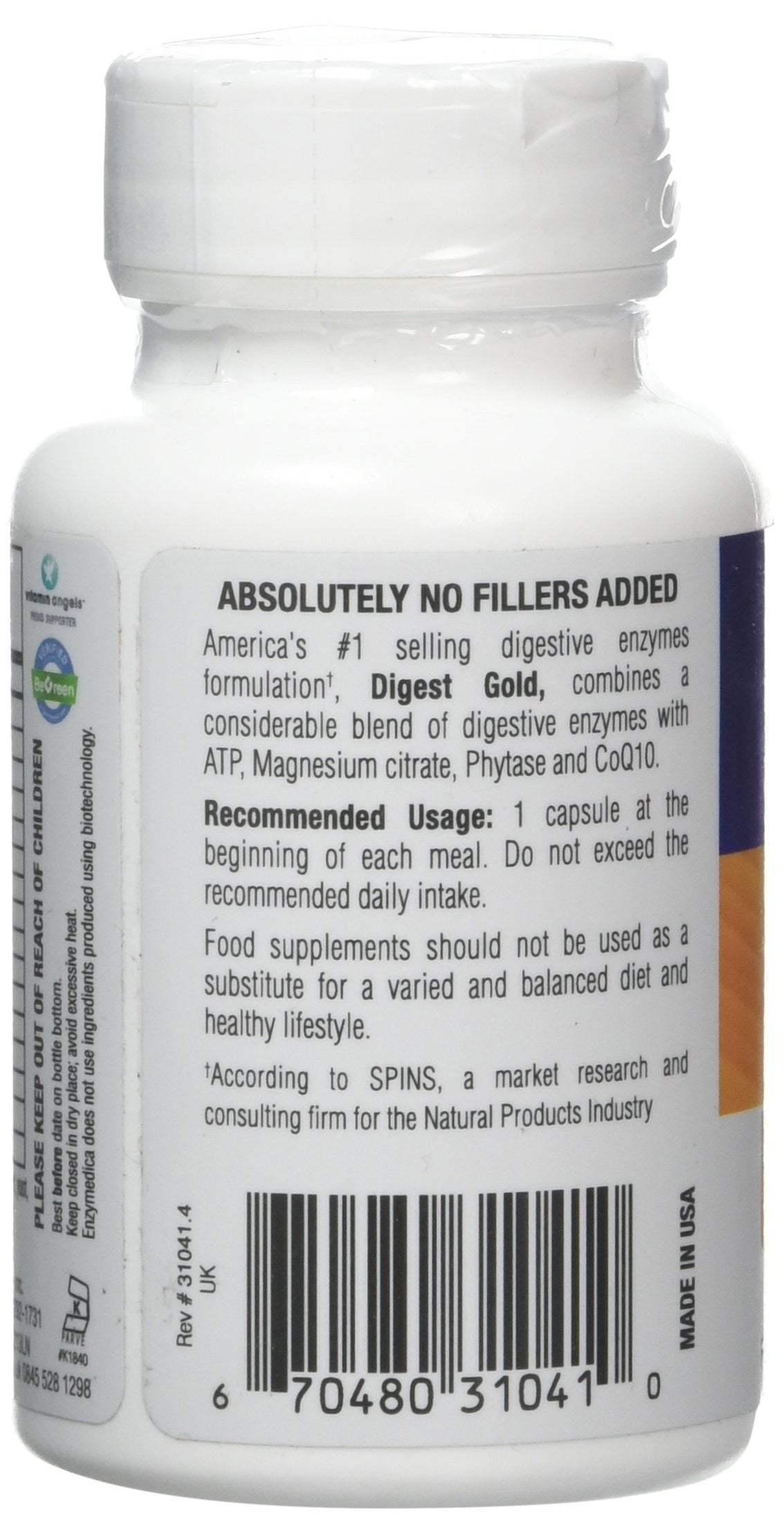 Enzymedica ENZYMEDICA - Digest Gold (90 Capsules) | Digestive Enzyme Supplement | Digestive Enzyme Blend with ATPro for Maximum Support, Nutrient Supplement, Gut Health Supplement, Vegan, Dairy Free