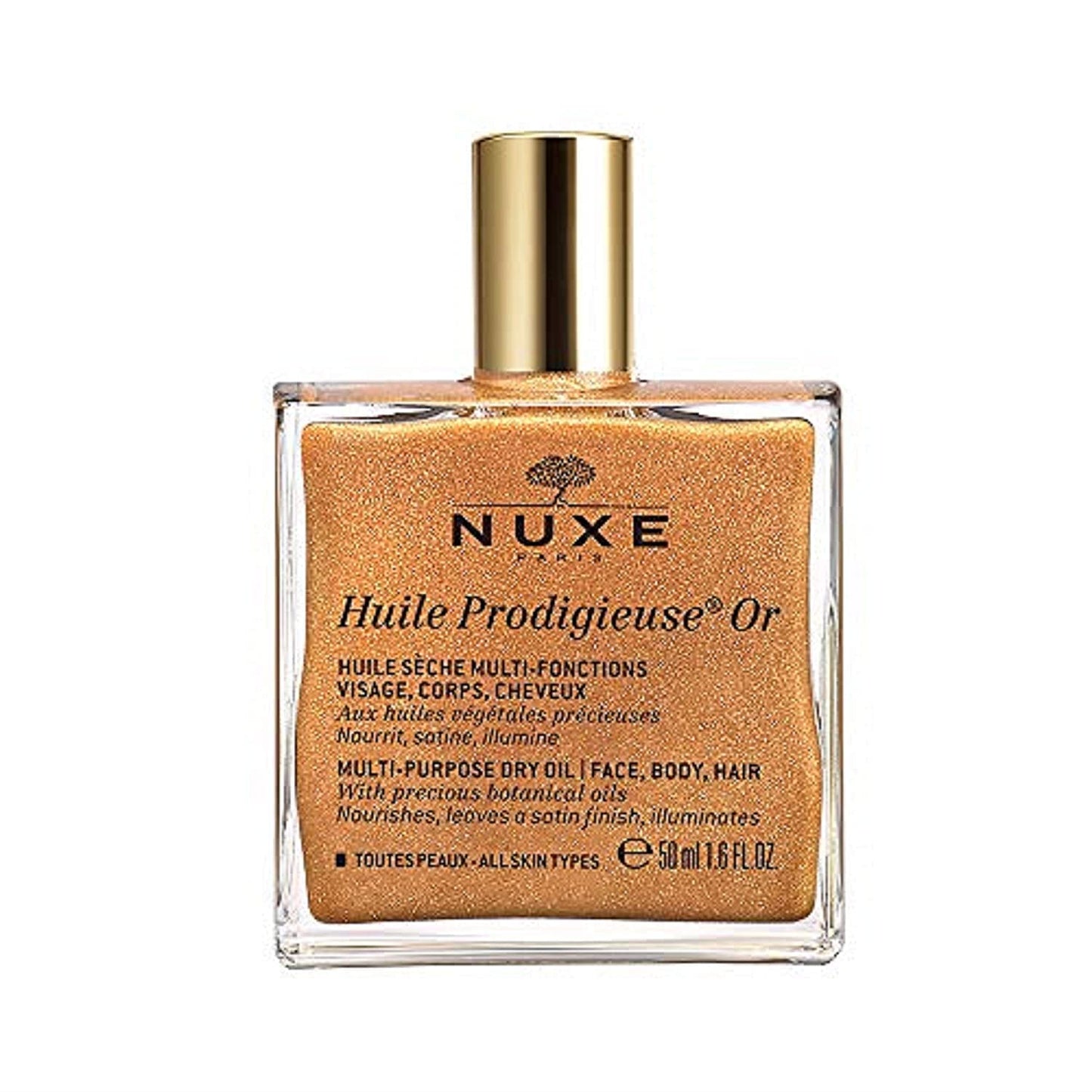 Nuxe - Huile Prodigieuse Golden Shimmer Face and Body Oil 50 ml (Pack of 1) bronze