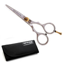 Sanguine Moustache Scissors or Beard Trimming Scissors, Extremely Sharp - Silver 4.5 inch (11.5cm)