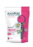 Healthipops Vitamin & Mineral Lollipops Travel Suitable for Ages 4+ with Added Soothing Botanicals, Ginger Root, Chamomile and Lime Flower, Raspberry Flavour 12 Lollipops