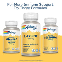 SOLARAY L-Lysine 1000mg - 60 Vegan Capsules not Powder - Double Strength l Lysine - Amino Acid Supplement - Non GMO & Lab Verified - Solaray