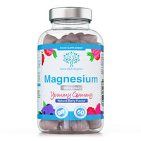 swiss bioenergetics Magnesium Gummies, Providing 180mg Daily dose of Elemental Magnesium from Citrate - 60 Natural Berry Flavour Chewable Yummy Gummies for Better Sleep, Muscle and Nerve Support - UK Made