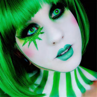 Go Ho 6 Colors Green Face Body Paint,Cream Washable Formula Face Painting for Halloween Cosplay,Body Paint FX Makeup Palette,Professional Face Paint Green Makeup