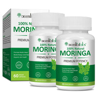 FSLHCY Moringa Capsules 800mg, Rich Moringa Powder Supports Energy, Joint & Immunity & Gut Health, Overall Vitality, Pure Vegan Extract Non-GMO (120pcs)