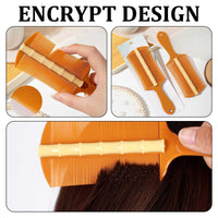 Anmahe 4 PCS Massage Dandruff Comb Remover,2 Brown Hollow Tooth Comb with 2 Orange Scalp Brush,Fine Tooth Comb for Dandruff,Easy to Clean,for Dandruff Removal and Tangled Hair