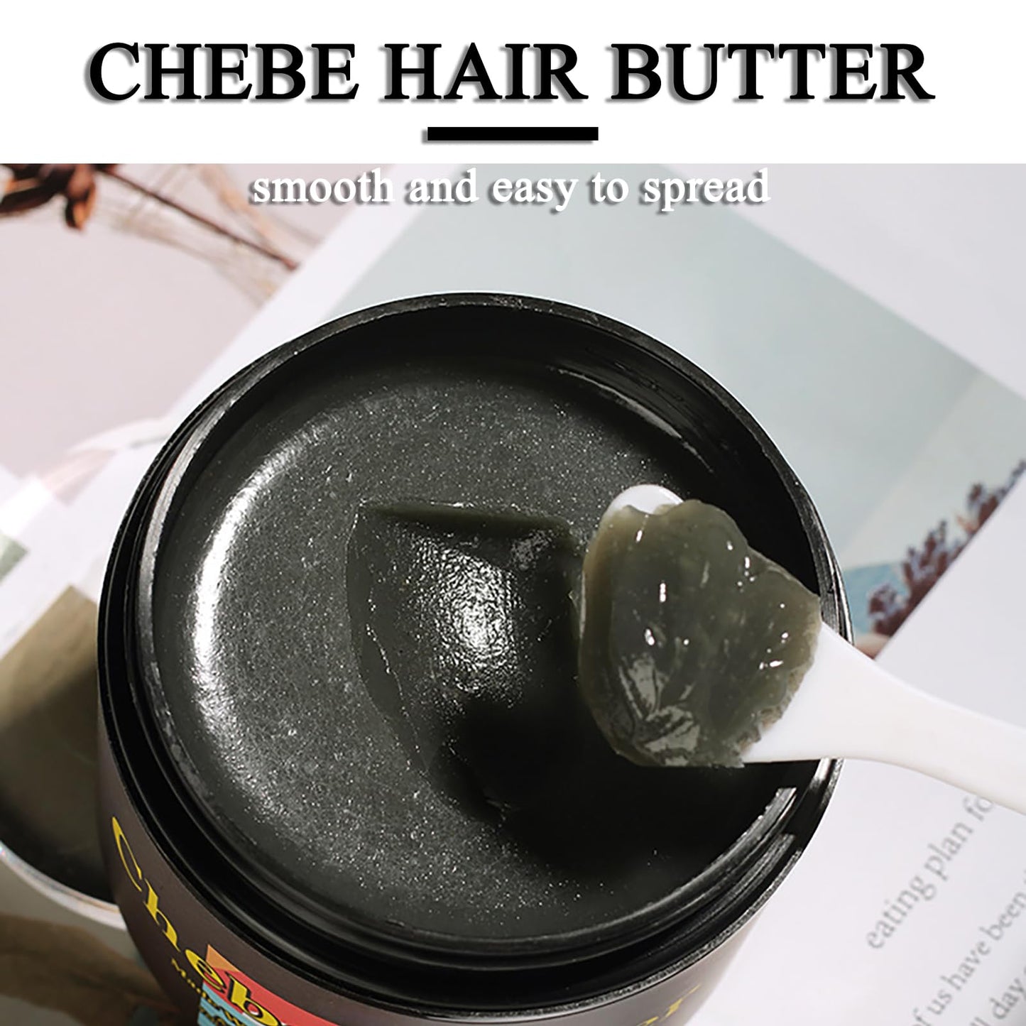 Maggikey Chebe Hair Butter With Chebe Powder, Castor Oil, Shea Butter - Helps With Split Ends, Nourishing Afro Hair Oil For All Hair Types