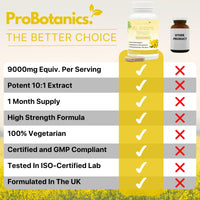 ProBotanics St John’s Wort Capsules 900mg Per Serving (10:1 Extract Equivalent. to 9000mg) | 0.3% Hypericin | Traditional Herbal Support for Mood & Natural Stress Support Supplement - 60 Capsules