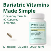 One-A-Day Bariatric Multivitamin with 36mg Iron | 3000iu D3 + 500mcg B12 | Vitamin for Gastric Sleeve | Vitamin for Gastric Bypass | 90 Capsules (3-Month Supply)