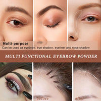 EONFAVE Eyebrow Powder - Three-Color Eyebrow Palette- Eyebrow Pomade - Easy to Apply Eye Makeup kit - Waterproof, sweat-proof, no blooming Long Lasting - Naturally-Looking Brows All Day