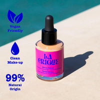 LA CRIQUE La Crique - Tinted Moisturiser Serum - Hydrating Face Serum with Hyaluronic Acid - Skin Tint - Lightweight Foundation for Skin Glow - 99% Natural Ingredients - Vegan Makeup & Skincare – 30ml – Medium