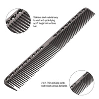 Generic Professional Hair Combs, Aviation Aluminum Metal Cutting Comb Hairdressing Comb, Salon Comb Master Barber Comb for Cutting and Hair Styling, Black