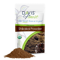 Davis Finest - Shikakai Powder 100g, SLS-free Hair Clarifying Shampoo for Growth, Hair Loss, Breakage, Frizz & Dandruff, Deep Conditioner, Natural Body Wash, Chemical Free, Vegan, Organic