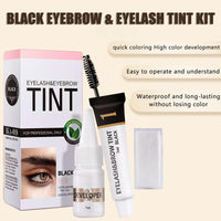 NatrLuxe Black Eyebrow & Eyelash Tint Kit – Long-Lasting 8-Week Color, Waterproof & Smudge-Proof. Mild Formula For Sensitive Skin. Instant Full Brows & Luscious Lashes. Easy Application, 14ml