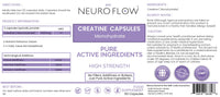 Neuro Flow creatine monohydrate Capsules | creatine Capsules for Strength and Performance Support | Pure creatine | Vegan creatine | 60 Capsules Made in UK