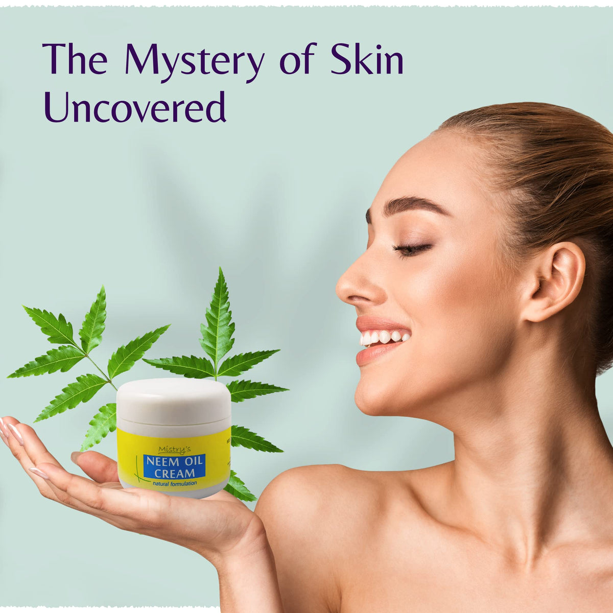 The House of Mistry Mistry's Potenised Neem Oil Cream 50g - Herbal Body Cream & Moisturiser, Gentle & Moisturising for Allergy Prone, Itchy, Sensitive Skin - Additive Free, Vegan,