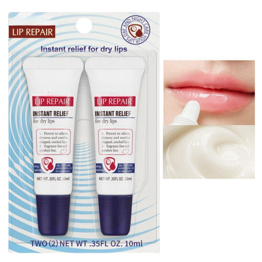 BigyQiu 2PCS Lip Repair Ointment,Lip Balm Repair,Lip Repair Cream,Lip Balm Set with Protect,Long-Lasting Moisture to Soothe Dry Chapped Lips,lip repair balm, Lip Tube Moisturizer Intensive for Cracked