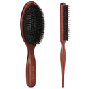 BESTOOL Hair Brush, 100% Pure Boar Bristle Hair Brush for Women Men Children, Natural Bristles for Thin and Fine Hair, Slick Back Hair Brush, Restore Shine and Texture