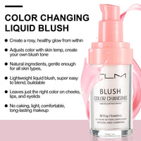 DRTRU 2Pcs TLM Blush Colour Changing, All Day Flawless Color Changing Blush,TLM Temperature Changing Liquid Blush for Mature Skin,Long Lasting Waterproof Blush for Face Makeup