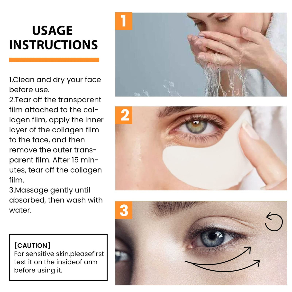 IIDACK DERMANCE Korea Highprime Collagen Soluble Film - Lighten Dark Circles and Bags Under the Eyes, Anti-wrinkle Lifting and Firming Mask (5box)