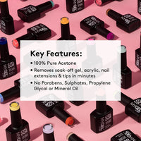 Mylee 100% Pure Acetone Nail Polish Remover for UV/LED Gel Soak Off (300ml)