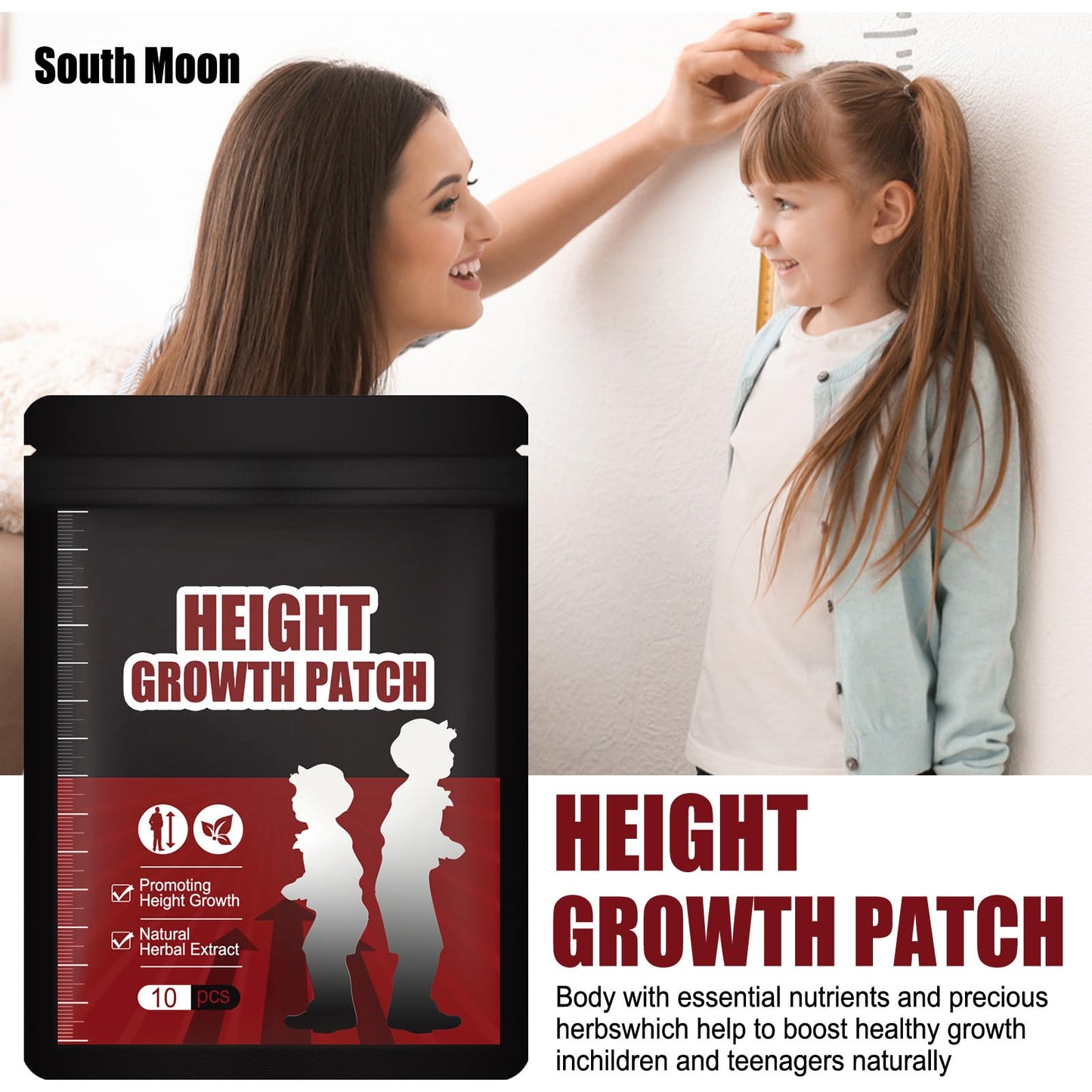 Pack of 10 Height Growth Patches, Height Growth Foot Patches, Growth Enhancer Patches, Bone Growth Foot Patches to Increase Body Growth, Height Growth Patches for Adults and Teenagers