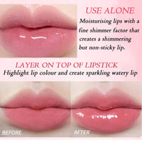 GEEWHILE Moisturizing Lip Gloss Set 3Pcs Lip Glow Oil Set Plumping Lip Gloss, Hyaluronic Moisturizing Lip Balm Shimmer Hydrating Lip Gloss, Long Lasting Moisturizing Non-Stick Lip Oil for Women and Girls