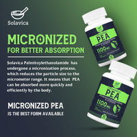 Liposomal Palmitoylethanolamide (Pea) 1100mg with Luteolin, Micronized Pea - High Purity, Super Absorption and Optimal Effectiveness, 60 Softgels (Pack of 1)