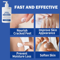 Mikloven 60% Urea Foot Cream for Cracked Heels & Dry Skin – Intensive Heel Repair for Feet and Hand, Deep Moisturizing Urea Cream 60 Percent for Feet & Body, Maximum Strength & Long-Lasting Hydration,200ml