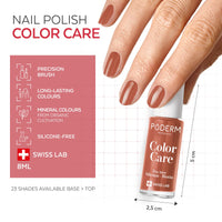 PODERM Nail Care Polish with Tea Tree - Terracotta | Swiss Lab - 8ML | Enriched with Tea Tree, Silicon & Biotin | Purifies, Clarifies & Nourishes Yellow Nails | Created by a Podiatrist