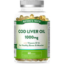 Nature's Truth Cod Liver Oil 1000mg - 60 Softgels - with Vitamin D & A