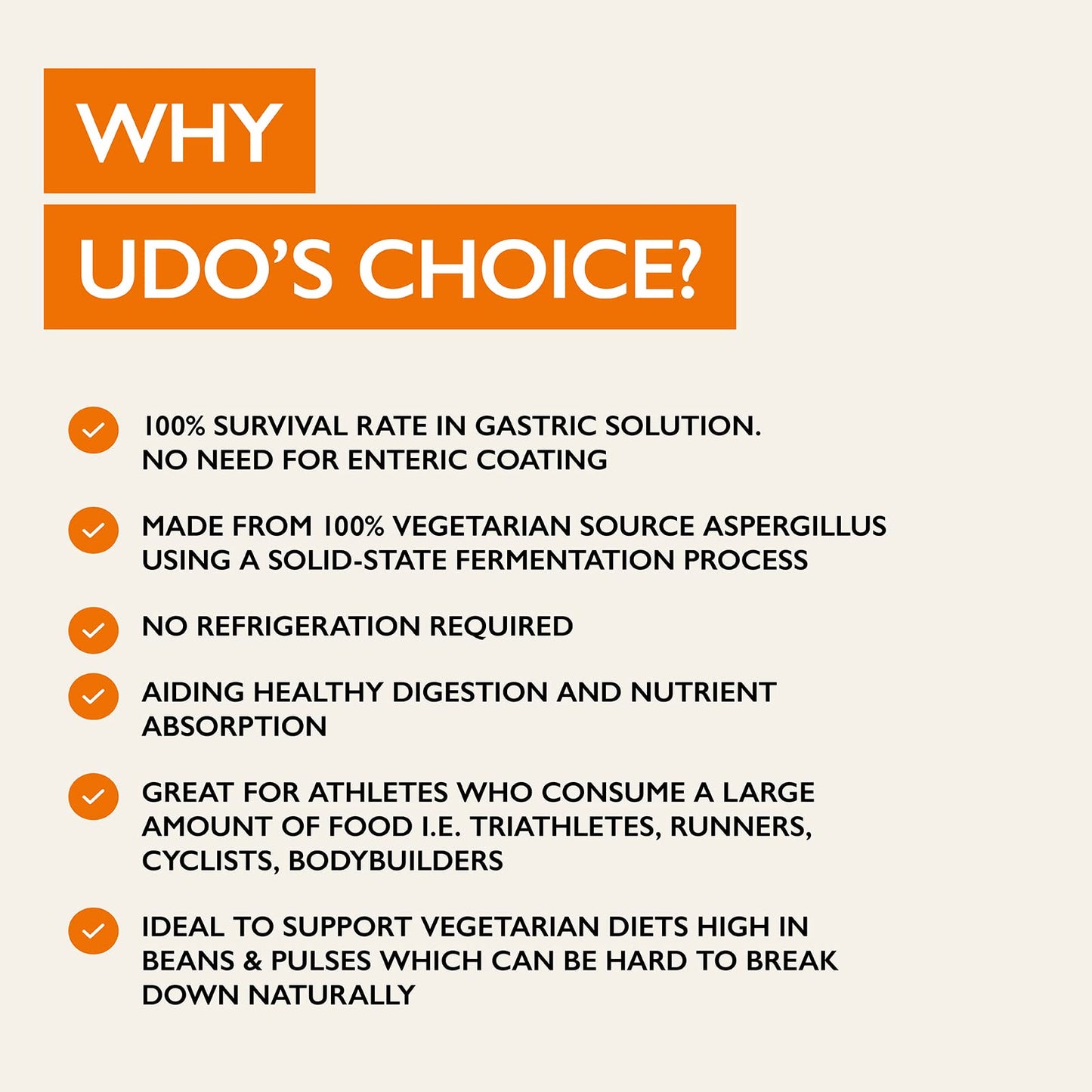 Udo's Choice Digestive Enzymes - 7 Plant Based Digestive Enzymes - Optimise The Absorption & Use of Nutrients - Vegetarian, Gluten Free & Dairy Free - 90 Vegecaps - One a Day