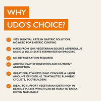 Udo's Choice Digestive Enzymes - 7 Plant Based Digestive Enzymes - Optimise The Absorption & Use of Nutrients - Vegetarian, Gluten Free & Dairy Free - 90 Vegecaps - One a Day