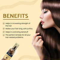 SWOSH Ayurvedic Herbs and Herbal Dry Jadibutti Mixture For Hair Oil Infusion 10 gram(0.35 oz) Bottle With Comb Applicator