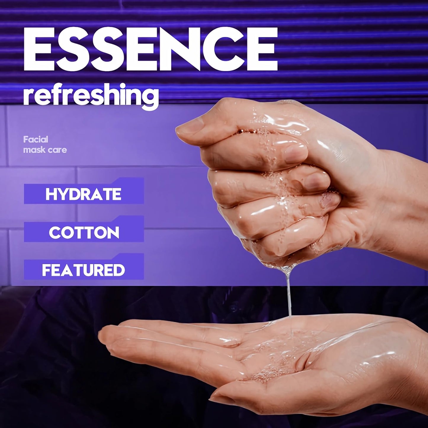 【PACK OF 6】mercham Sheet Face Mask for Men, Refreshing & Oil Control, Cleansing & Hydrating Sheet Masks Multipack, Mens Face Mask Skin Care Gift for All Skin Types - 25ml*6