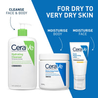 CeraVe Moisturising Cream, Face & Body, With 3 essential ceramides & hyaluronic acid, For dry to very dry skin, 542 g/19 oz