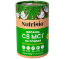 NUTRISIO Nutrisio Organic MCT Oil Powder 300g – 30 Servings – 75% C8 MCT + 25% Acacia Fiber, Perfect for Keto Diet – Vegan Friendly, Lab Tested Fiber Supplement, Vegan Coffee Creamer, Recyclable Can