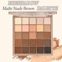 GEEWHILE Nude Eyeshadow Palette, 25 Full Matte Nude Brown Eye Shadow Pallets for Women, Highly Pigmented Brown Tones Eyeshadow Make Up Palettes Long Lasting Waterproof Taupe Pink Brown Eye Pallet