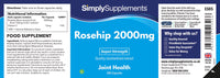 Simply Supplements Rosehip Capsules 2000mg | 240 Rosehip Extract Capsules = Up to 8 Month Supply | With Added Vitamin C to Support Joint Cartilage & Immune Function | Vegan & Vegetarian Friendly | Manufactured in the UK