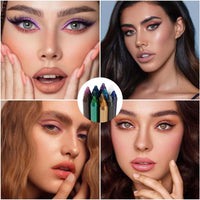 EveBeaty 12-Color Rainbow Liquid Eyeliner Set - Long-Lasting, Waterproof & Smudge-Proof Matte Eye Liners, Perfect for Christmas & Masquerade Makeup With Pencil Sharpener